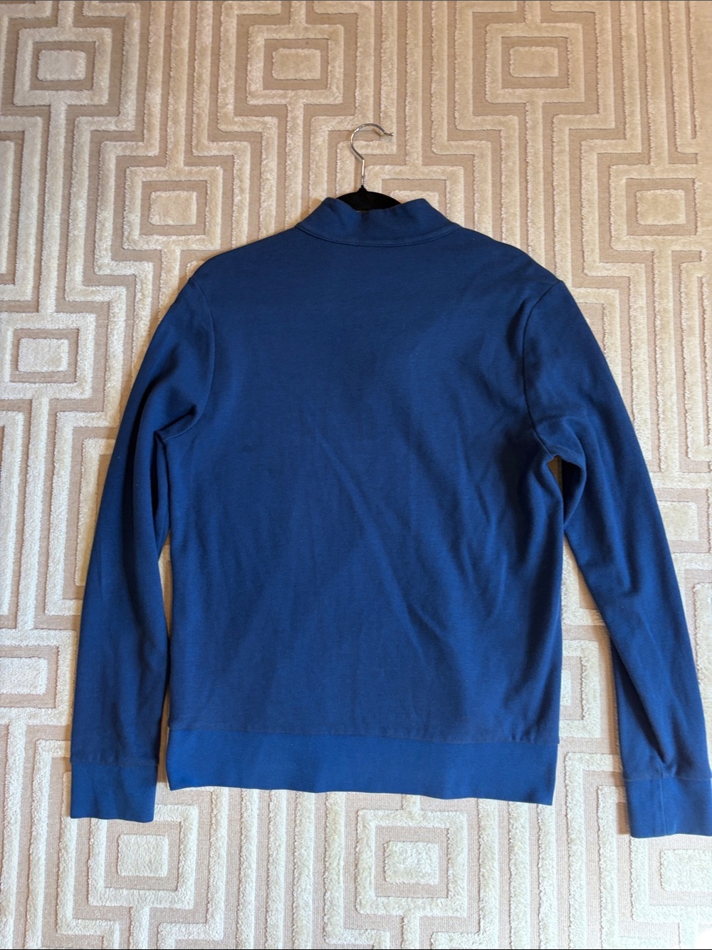 BOSS Men's Royal Blue Zip-Up Mock Neck Sweater - Picture 5 of 6